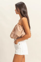 HYFVE Trendy Strapless Bubble Top OutfitFlow