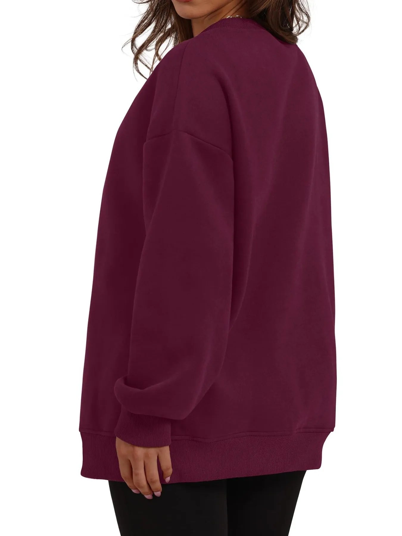 Oversized Long Sleeve Crewneck Sweatshirt OutfitFlow