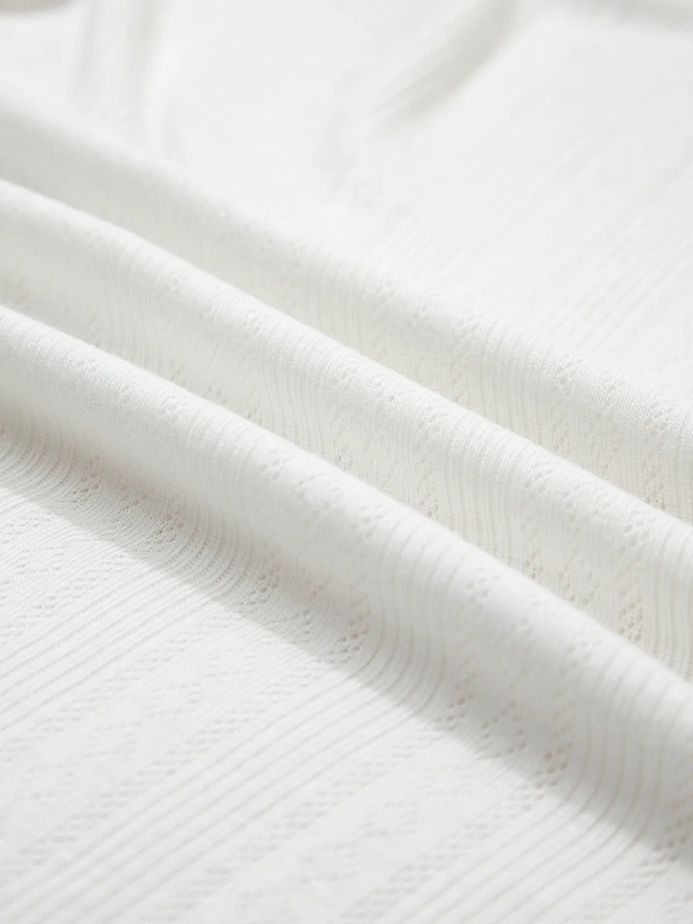 Scalloped Lace Trim Jacquard Textured T Shirt OutfitFlow