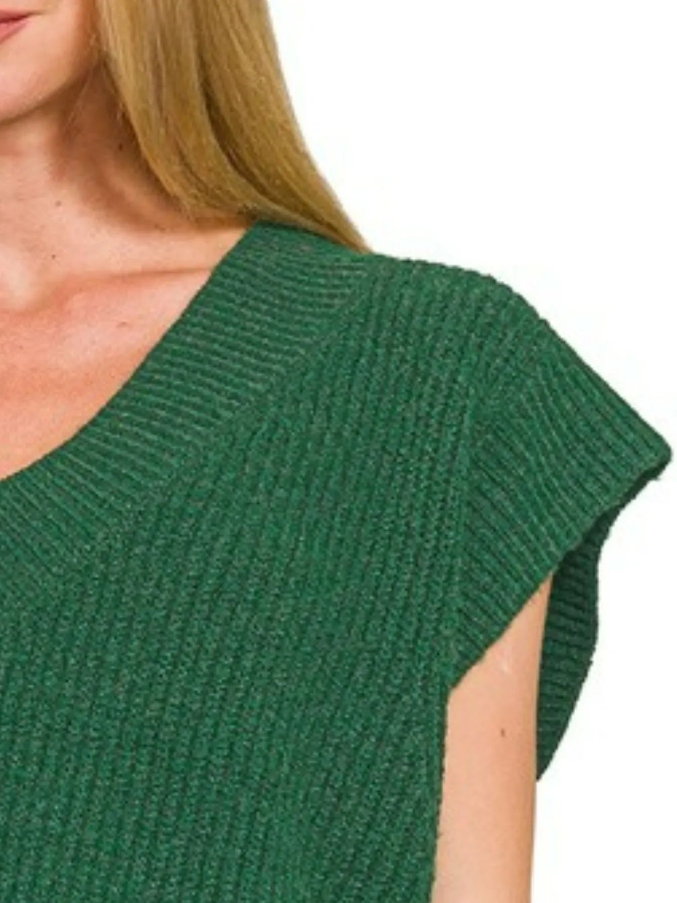 Zenana Oversized Sweater Vest with Side Slit OutfitFlow