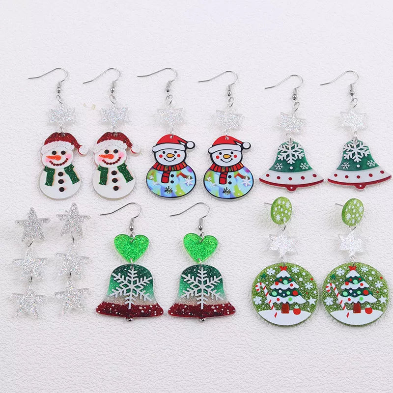 Christmas Theme Drop Earrings OutfitFlow