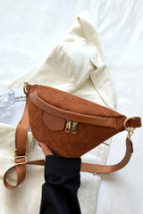 Outfit Flow - Zenana Corduroy Crossbody Bag with Removable Strap