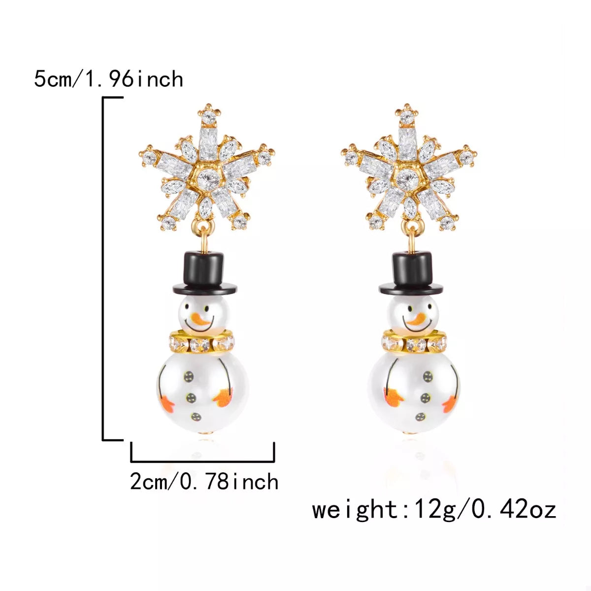 Christmas Snowman Drop Earrings OutfitFlow