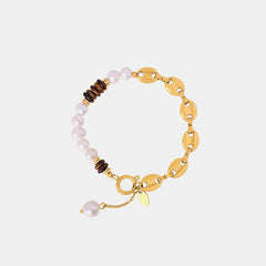 18K Gold-Plated Titanium Steel Bracelet Gold One Size OutfitFlow