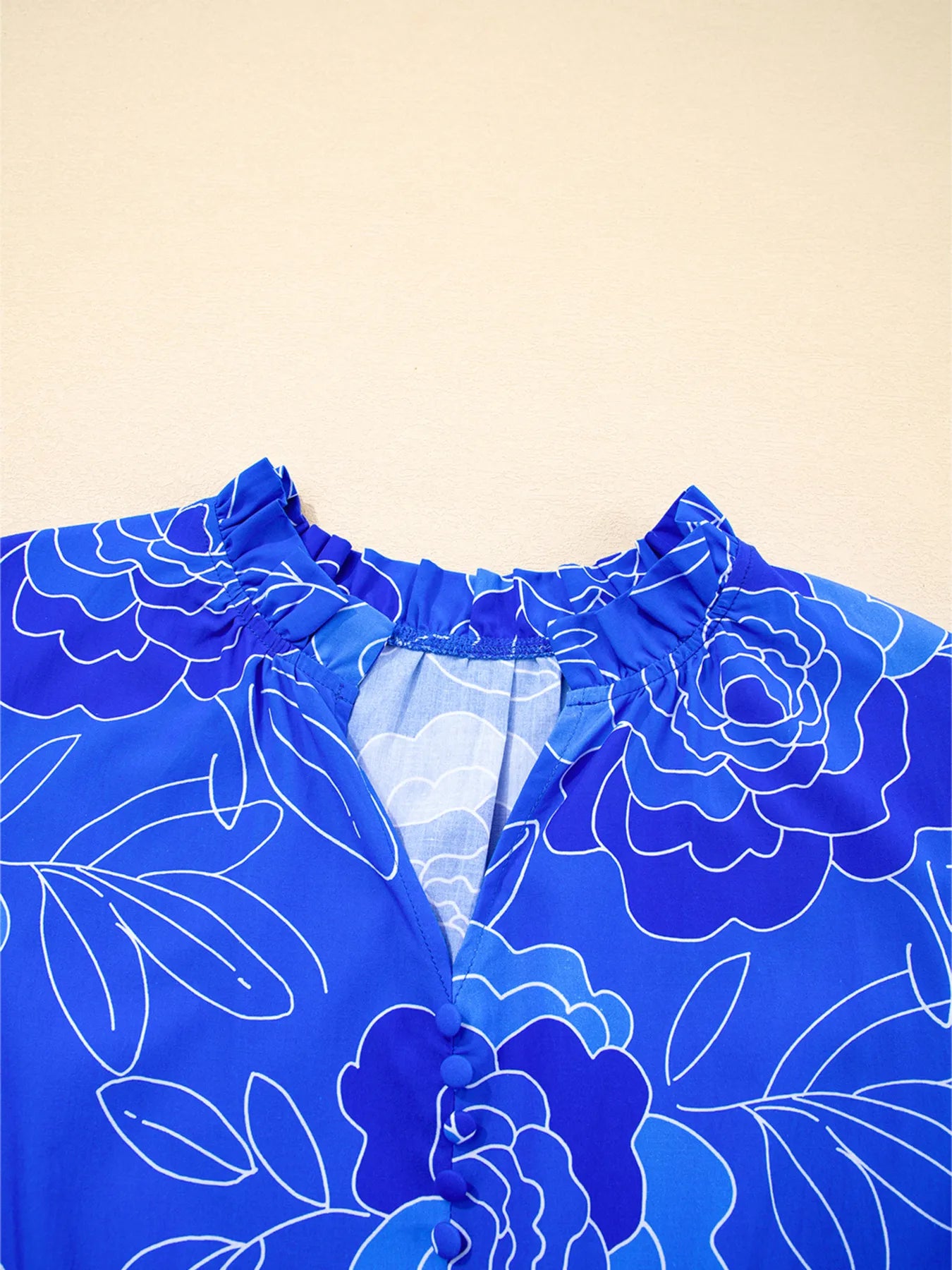 Ruffled Hem Short Sleeve Flowy Mini Dress OutfitFlow