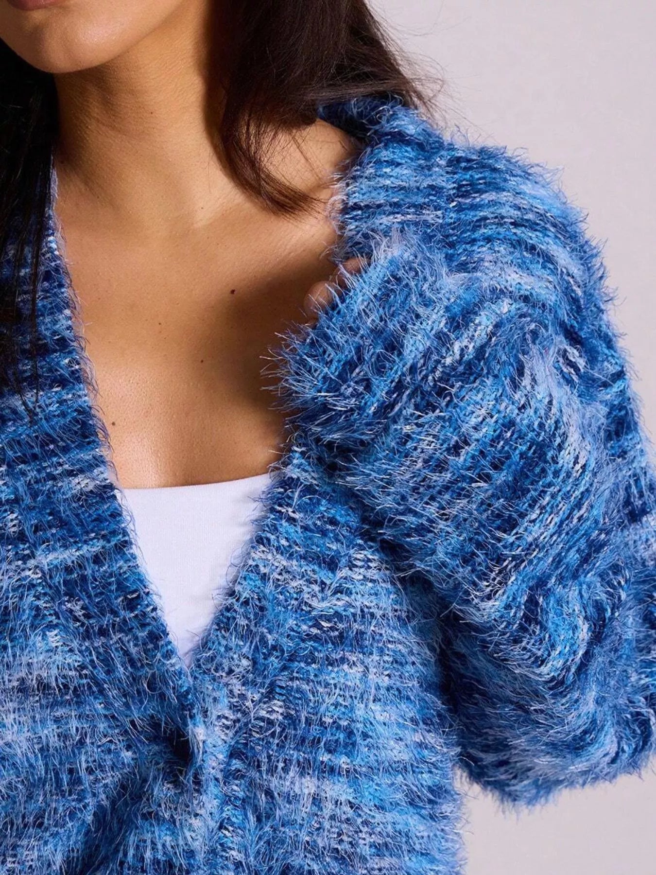 Textured Knit Button-Down Cardigan OutfitFlow