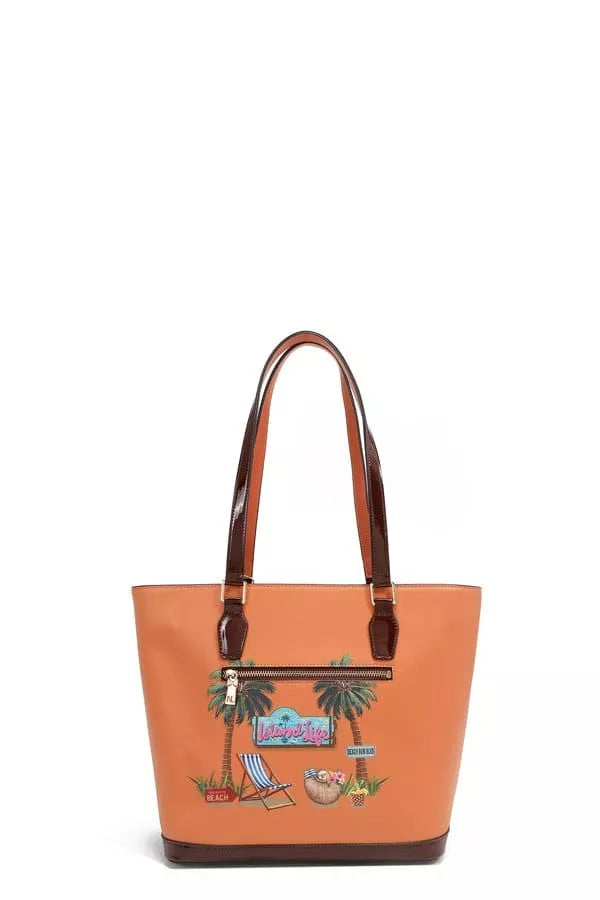 Nicole Lee USA Tropical Beach House Print Shopper Bag OutfitFlow