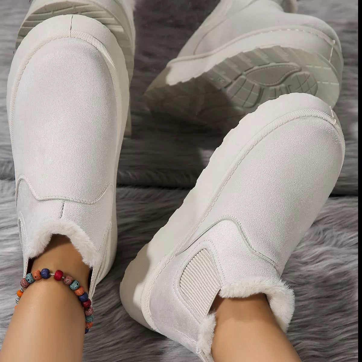 Round Toe Platform Ankle Boots Trendsi