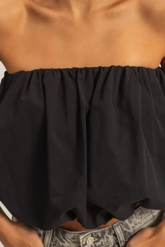 HYFVE Trendy Strapless Bubble Top OutfitFlow