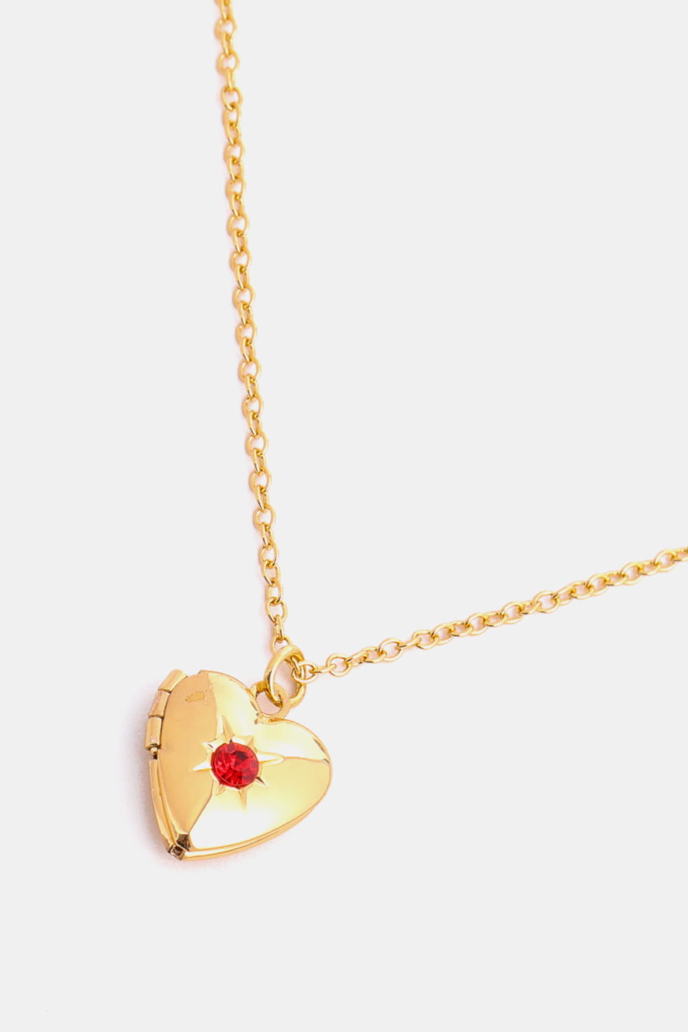 Zircon Heart Shape 14K Gold-Plated Pendant Necklace OutfitFlow