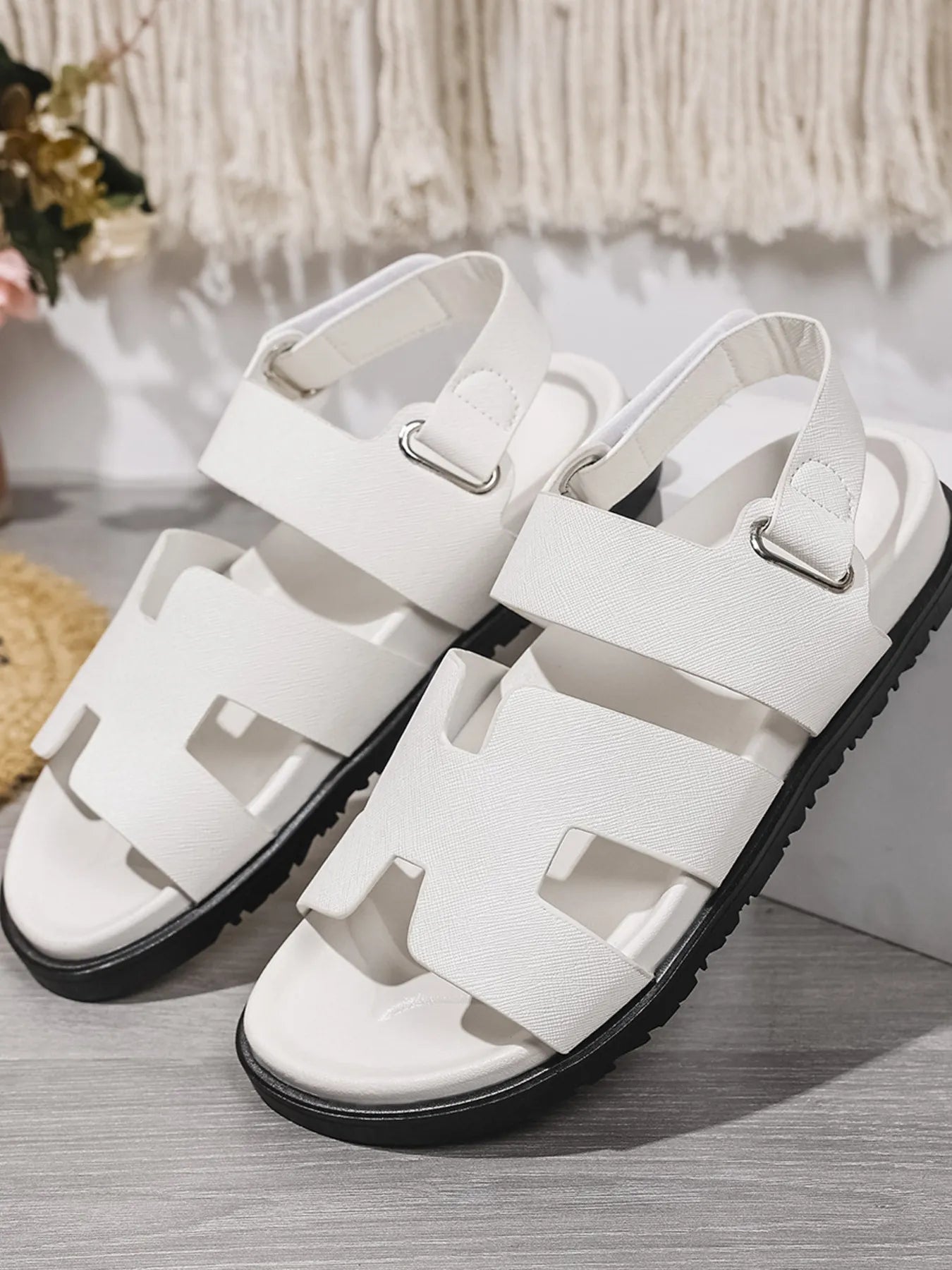 H-Style Gladiator Sandals with Ankle Strap OutfitFlow