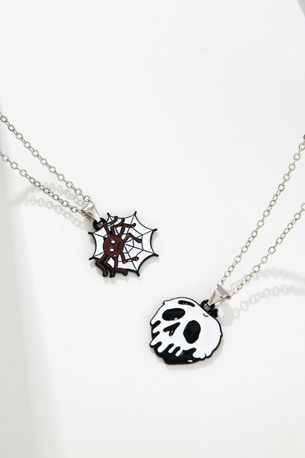 Two-Piece Halloween Theme Necklace Set OutfitFlow