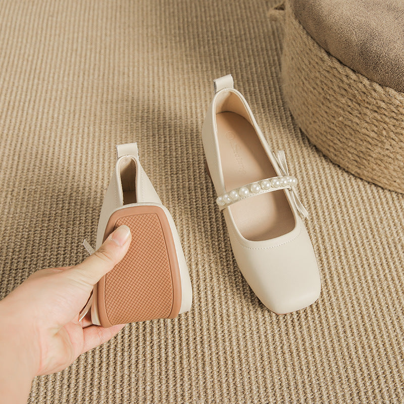 Square Toe Block Heels Pumps OutfitFlow