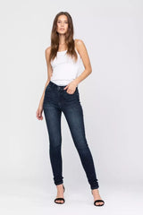 Judy Blue High Waist Washed Skinny Jeans OutfitFlow