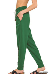 Zenana Drawstring Scuba Sweatpants with Pockets OutfitFlow