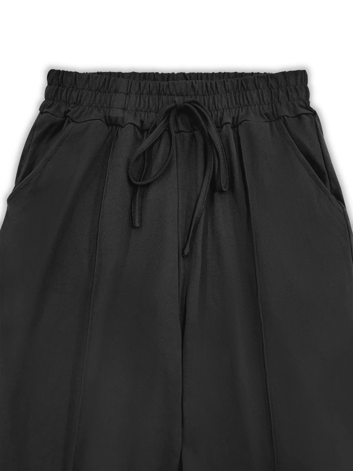 Solid Color Long Sleeve Top & Wide Leg Pants Set OutfitFlow