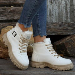 Warm Lined Ankle Boots with Buckle Detail Trendsi