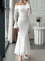 Off-Shoulder Lace Bodycon Maxi Dress OutfitFlow