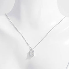 925 Sterling Silver Zircon Pendant Necklace OutfitFlow