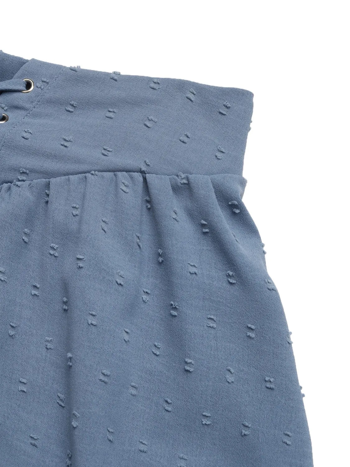 Swiss Dot Lace Up Shorts OutfitFlow