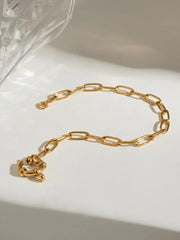 18K Gold-Plated Stainless Steel Chain Bracelet OutfitFlow