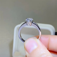 3 Carat Moissanite 925 Sterling Silver Ring OutfitFlow