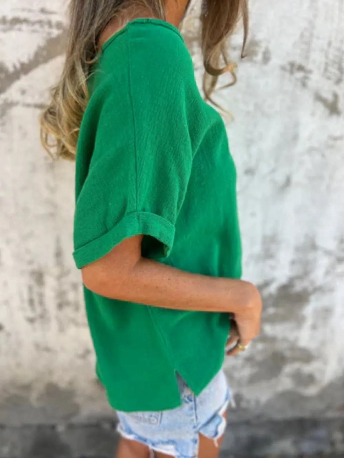 Full Size Round Neck Short Sleeve T-Shirt Plus Size OutfitFlow