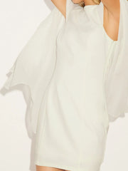 Mesh Cape Sleeve Mini Dress OutfitFlow