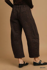 Umgee Leopard Print Wide Leg Pants OutfitFlow