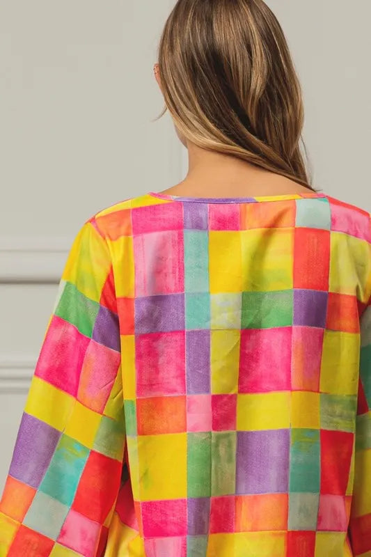 BiBi Multi Block Bubble Pop Ballon Top OutfitFlow