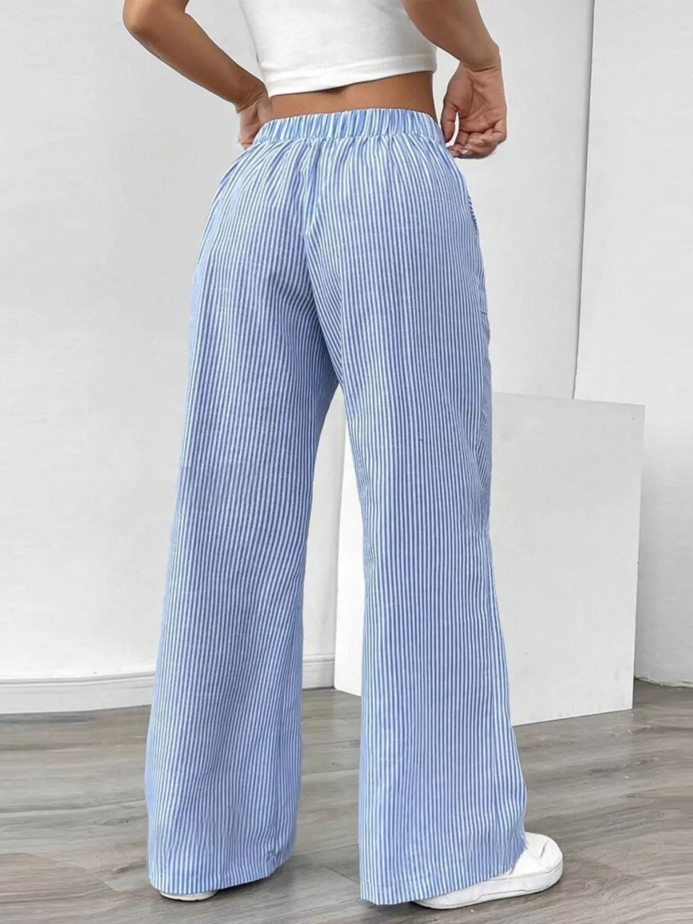 Striped Wide Leg Pants OutfitFlow