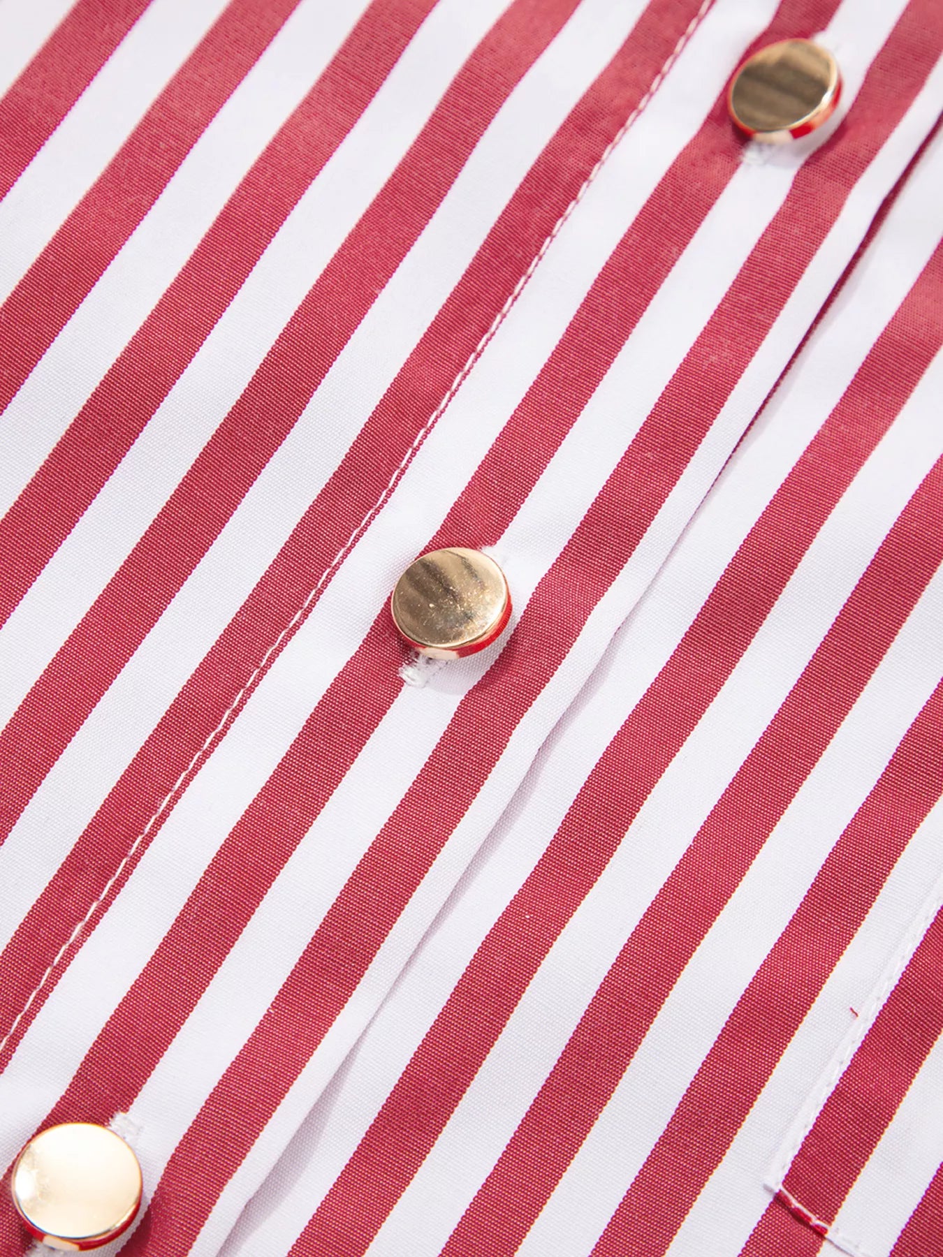 Striped Button-Up Long Sleeve Shirt OutfitFlow