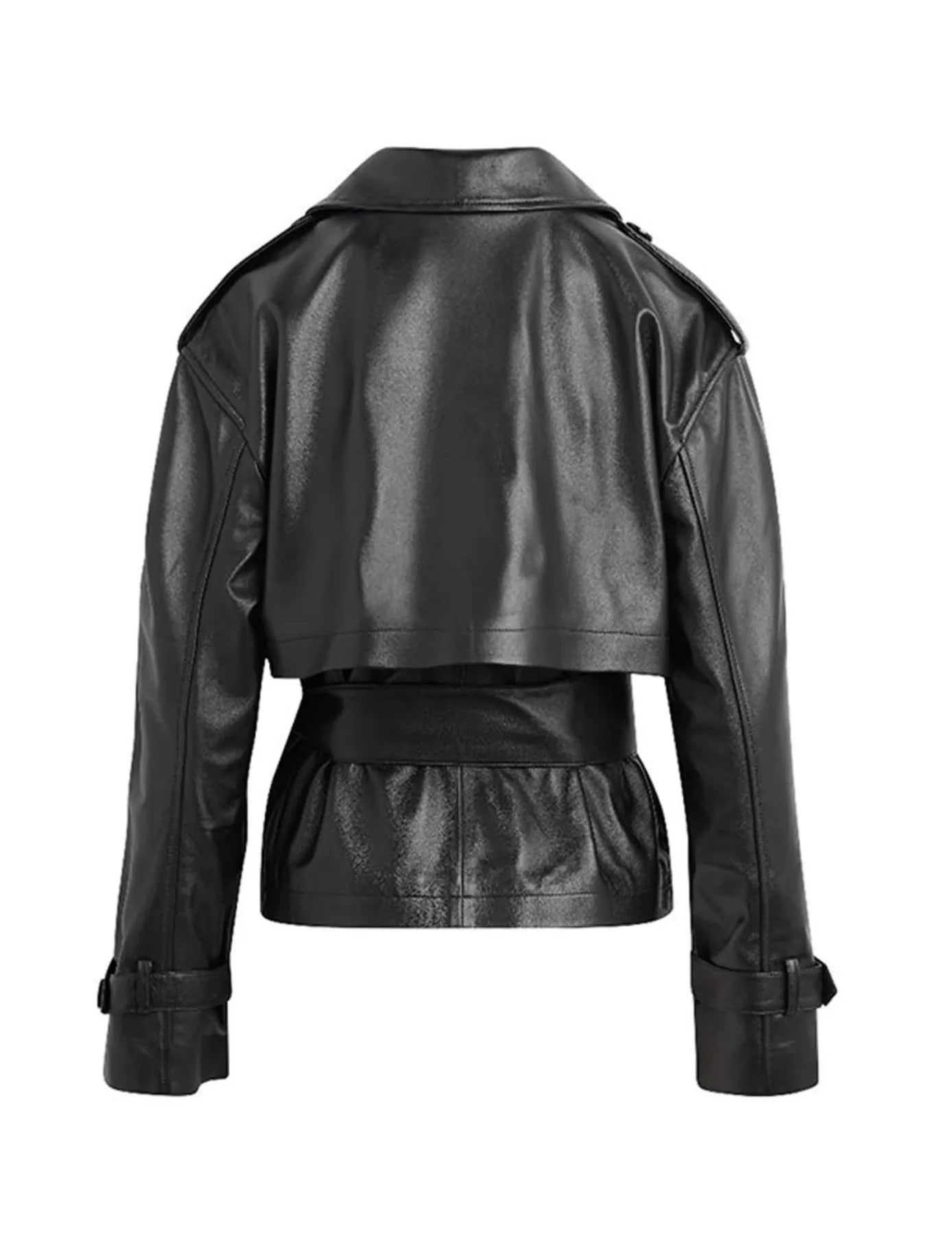 Leather Belted Trench Jacket OutfitFlow