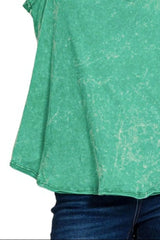 Zenana Crinkle Washed V-neck Sleeveless Top OutfitFlow