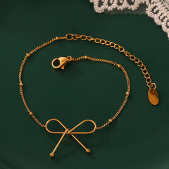 Titanium Steel Bow Bracelet OutfitFlow