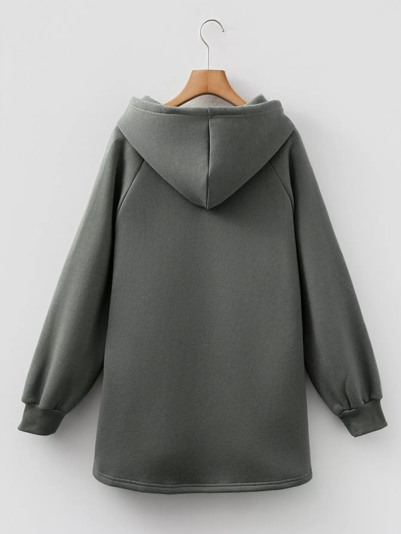 Drawstring Raglan Sleeve Hoodie OutfitFlow