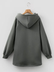 Drawstring Raglan Sleeve Hoodie OutfitFlow