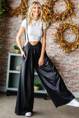 Outfit Flow - First Love Drawstring Back Spaghetti Strap Wide Leg Overall