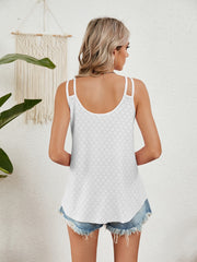 Florira Cutout Eyelet Tank OutfitFlow