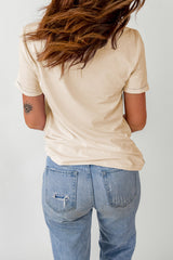 Pumpkin Graphic Round Neck Cuffed T-Shirt OutfitFlow