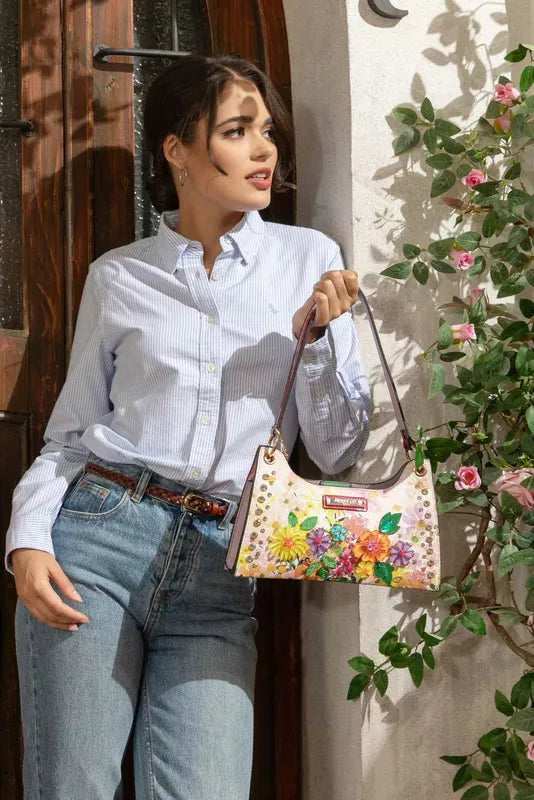 Nicole Lee USA Dreams Blossom Shoulder Bag OutfitFlow