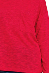 Zenana Slub Hacci Long Sleeve T-Shirt OutfitFlow