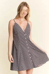 Jade By Jane Full Size Checkered Sleeveless Dress Plus Size OutfitFlow