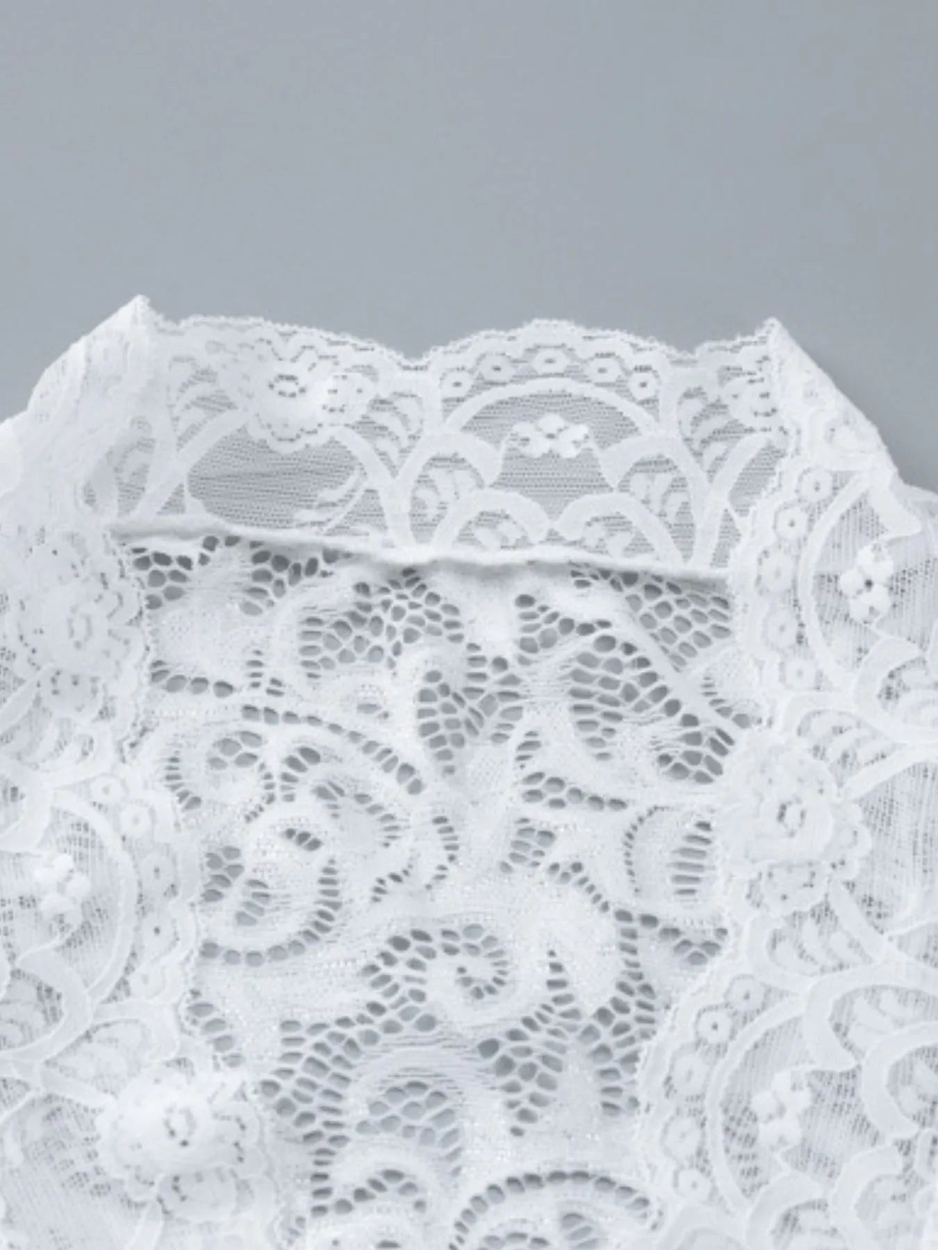 Lace Long Sleeve Deep V-Neck Blouse OutfitFlow