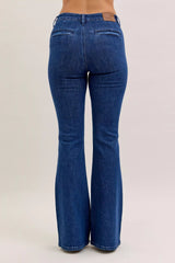 Judy Blue High Waist Flare Jeans with Front Patch Pockets Trendsi