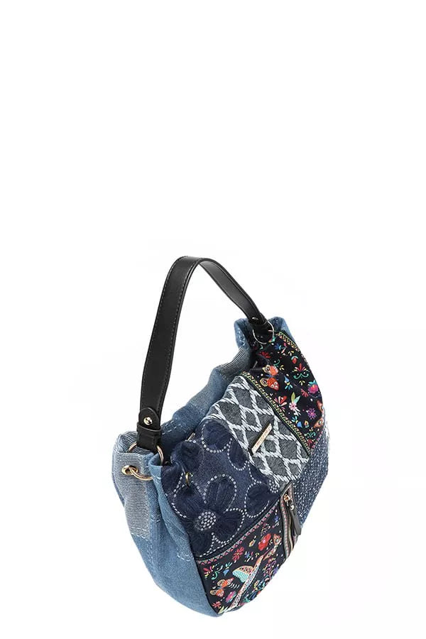 Nicole Lee USA Bosque De Amor Denim Hobo Bag OutfitFlow
