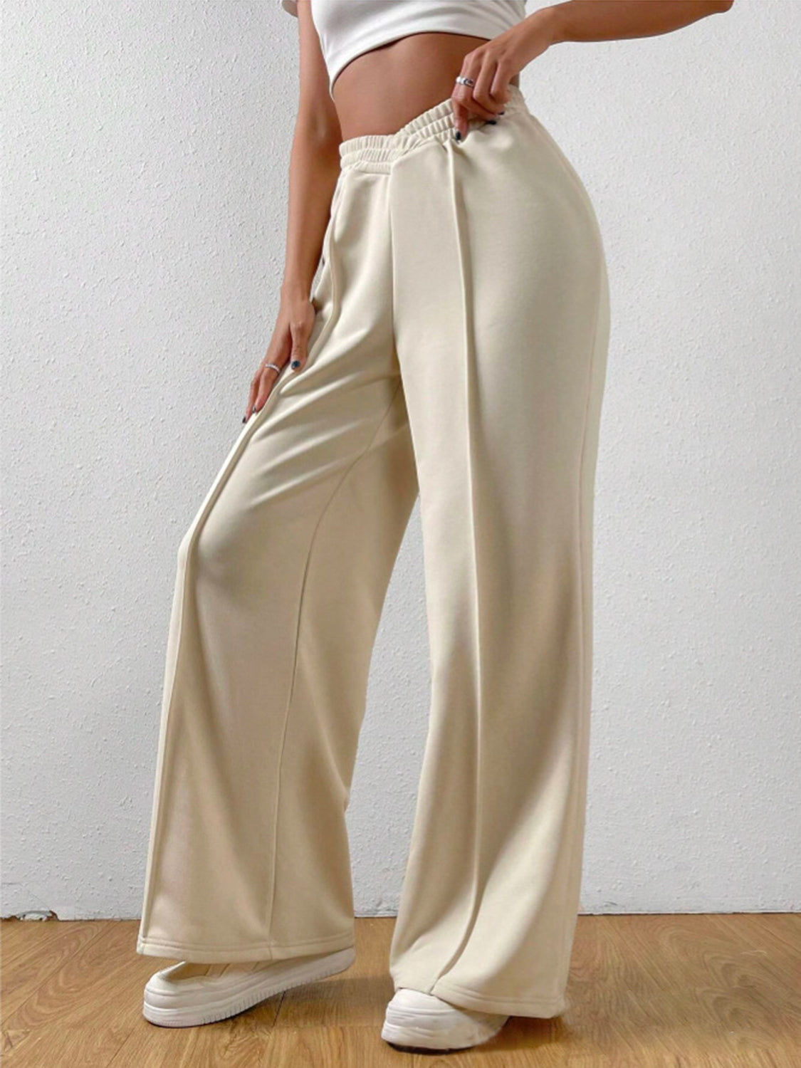 Outfit Flow - Elastic Waist Wide Leg Pants