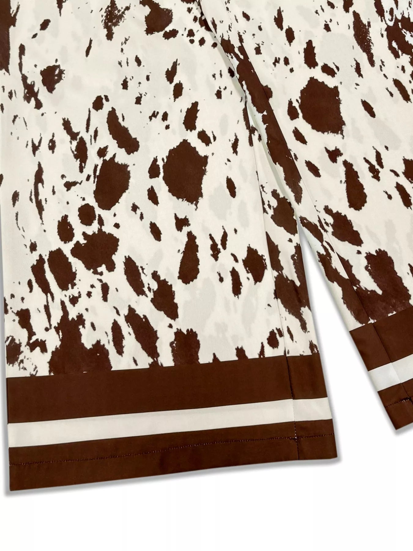 Printed Relaxed Fit Top and Wide Leg Pants Set OutfitFlow