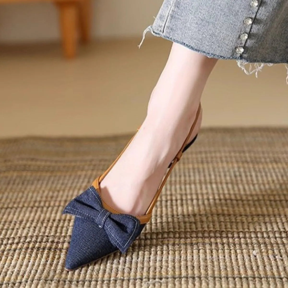 Point Toe Flare Heels Sandals OutfitFlow