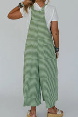 Casual Gingham Wide Leg Overalls OutfitFlow